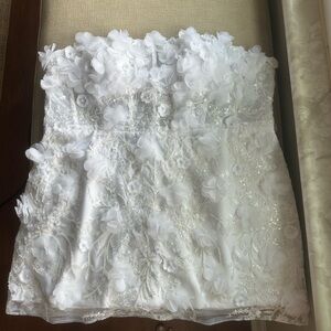 Elegant White Floral Bridal Dress